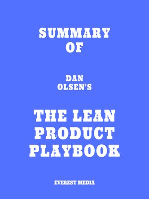 cover image of Summary of Dan Olsen's the Lean Product Playbook